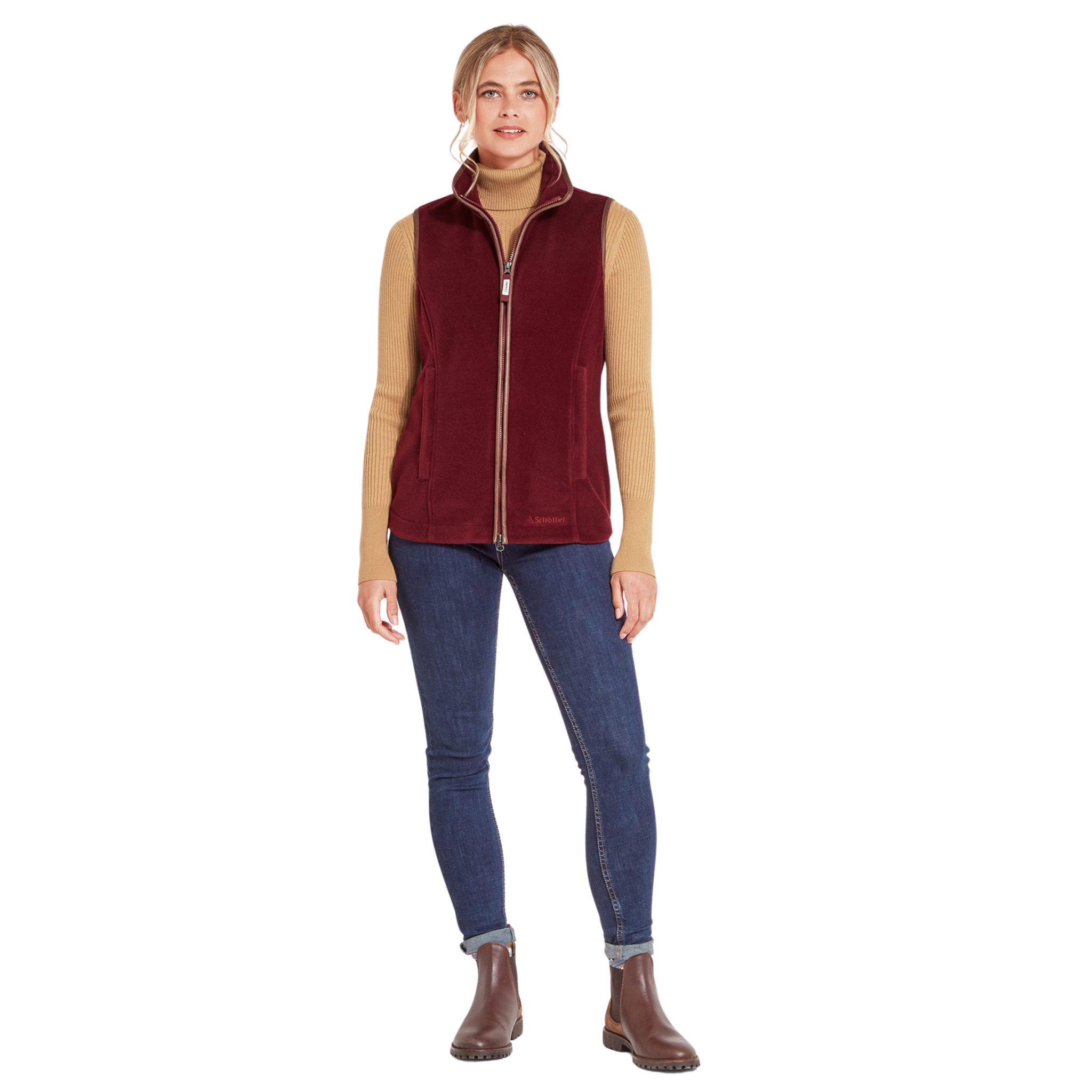 Lyndon Fleece Gilet Claret