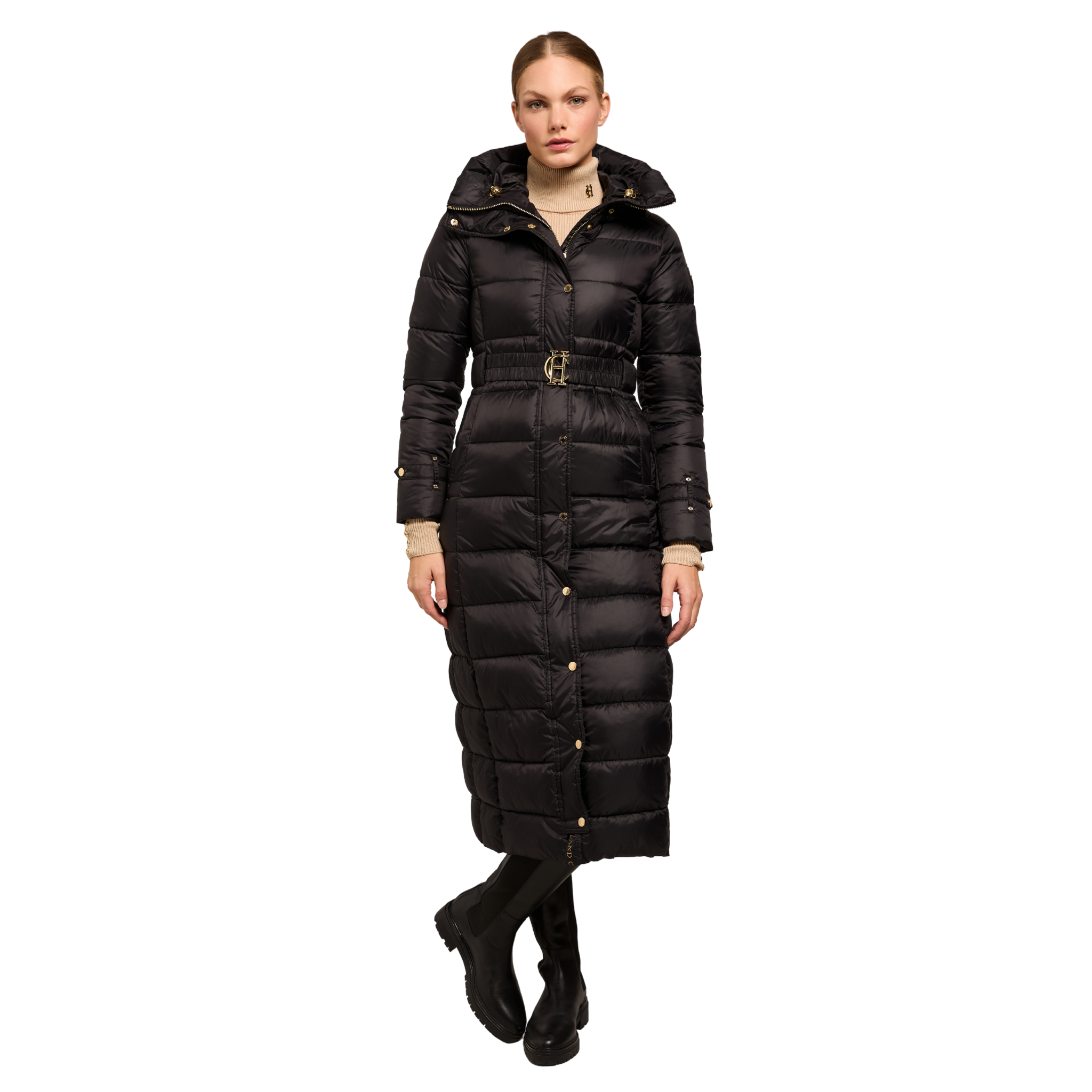 Arosa Longline Coat Black