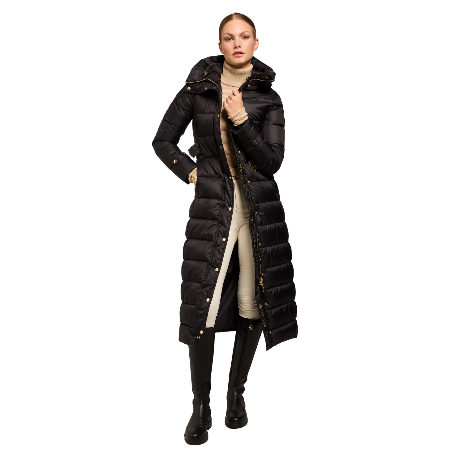 Arosa Longline Coat Black