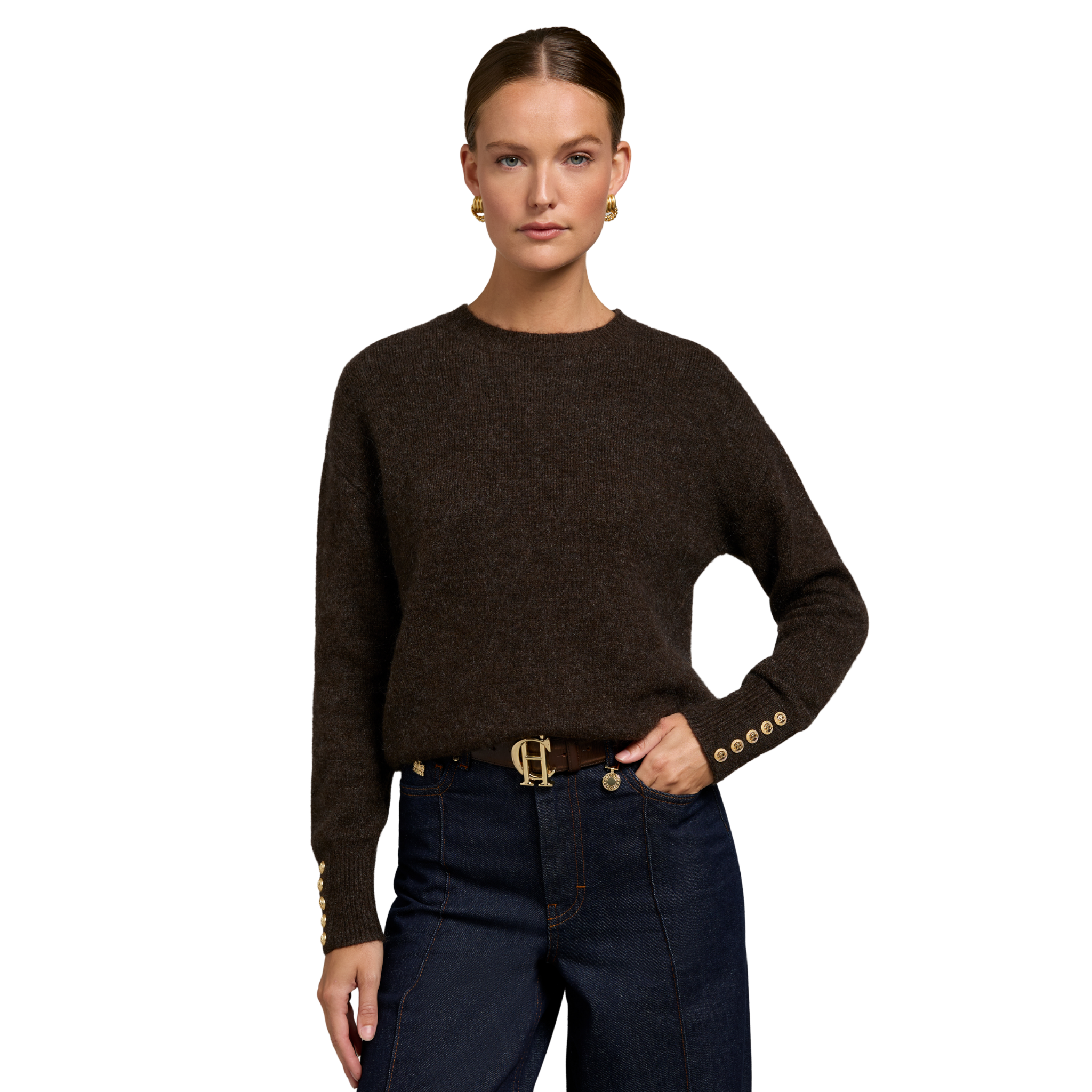Tori Crew Neck Knit Chocolate