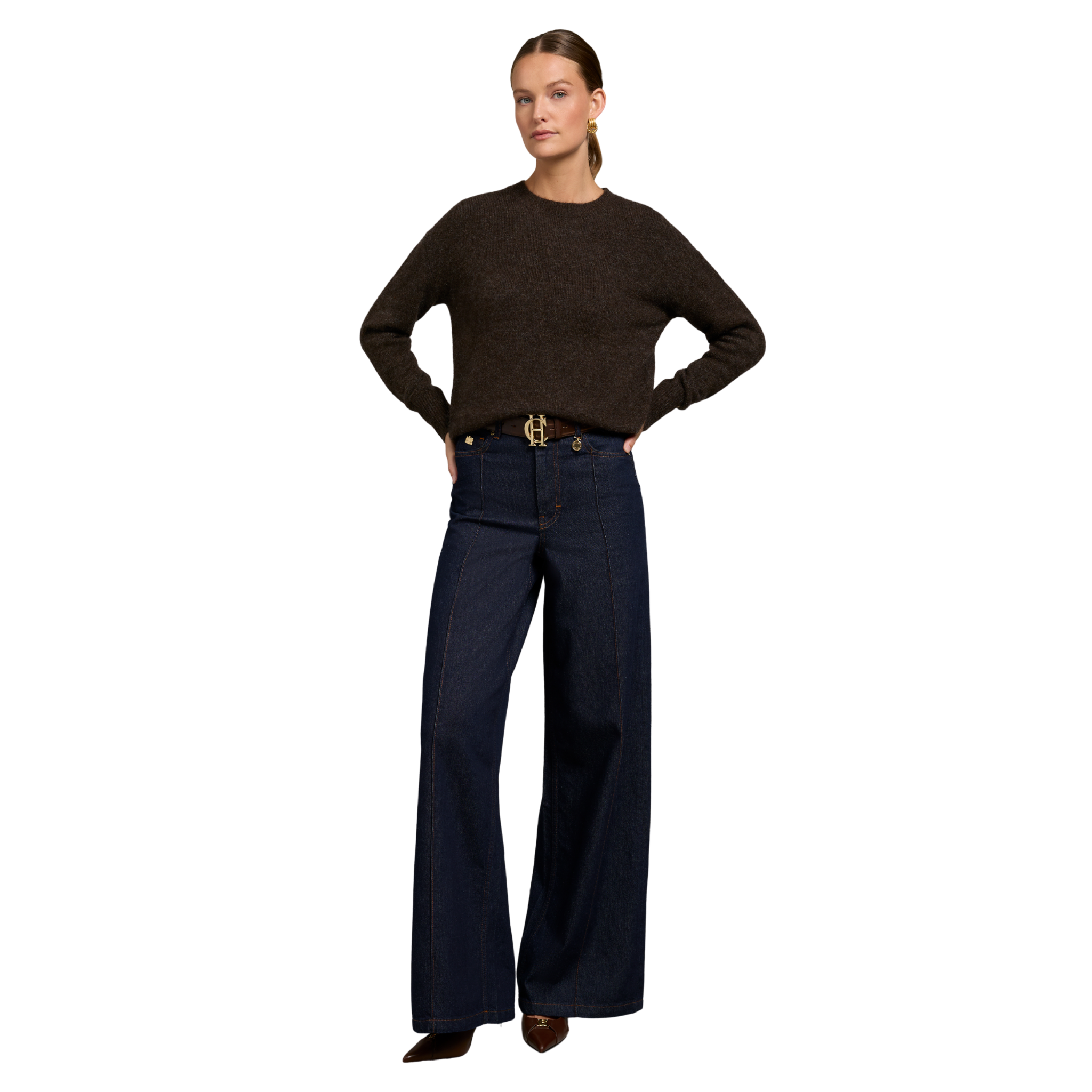 Tori Crew Neck Knit Chocolate