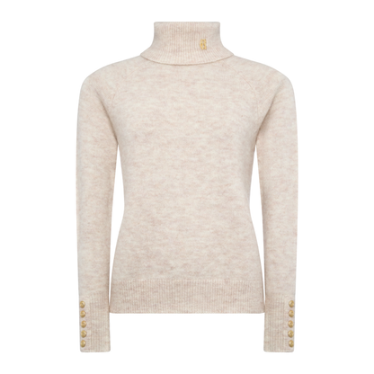 Tori  Roll Neck Knit Barley