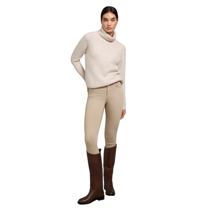 Tori  Roll Neck Knit Barley