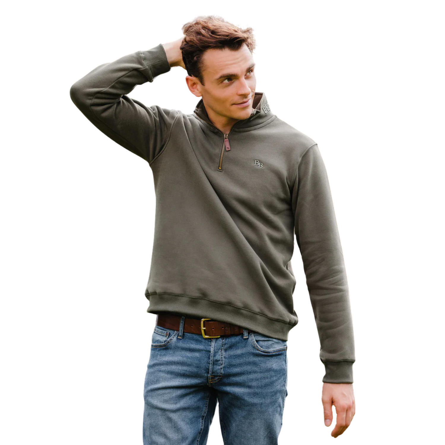 Tuckenhay Unisex Quarter Zip Khaki