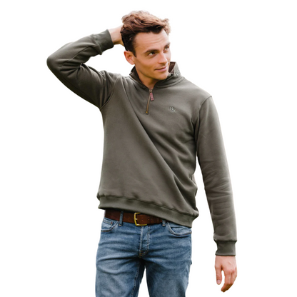 Tuckenhay Unisex Quarter Zip Khaki