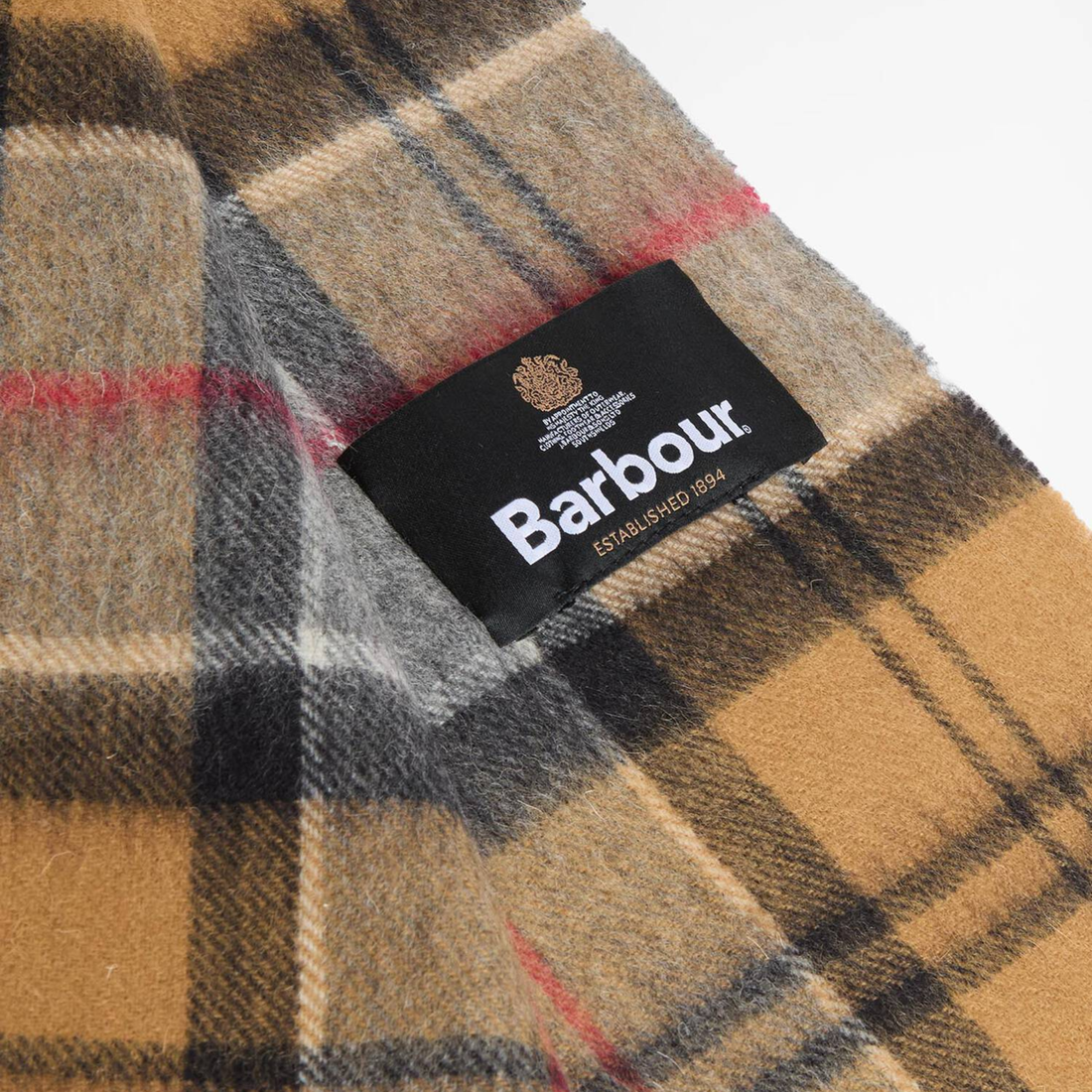 Barbour Tartan Lambswool Scarf Dk Dress Tartan