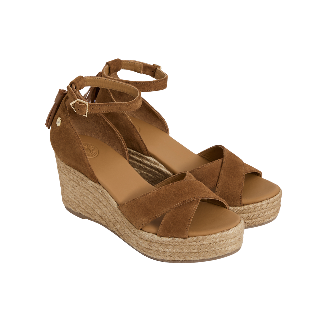 Valencia Mid Wedge Tan Suede