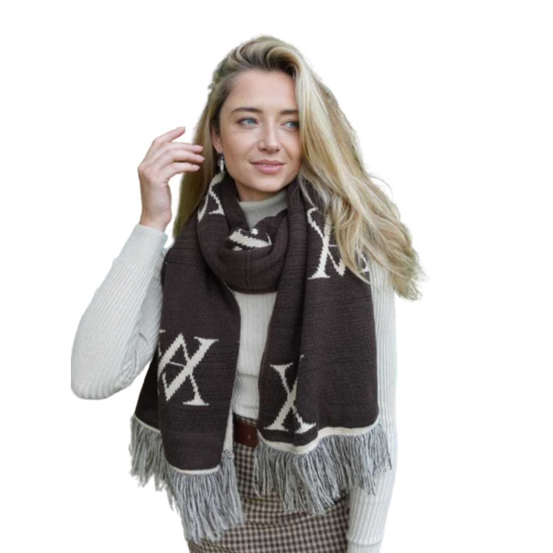 VA Scarf Chocolate/Stone