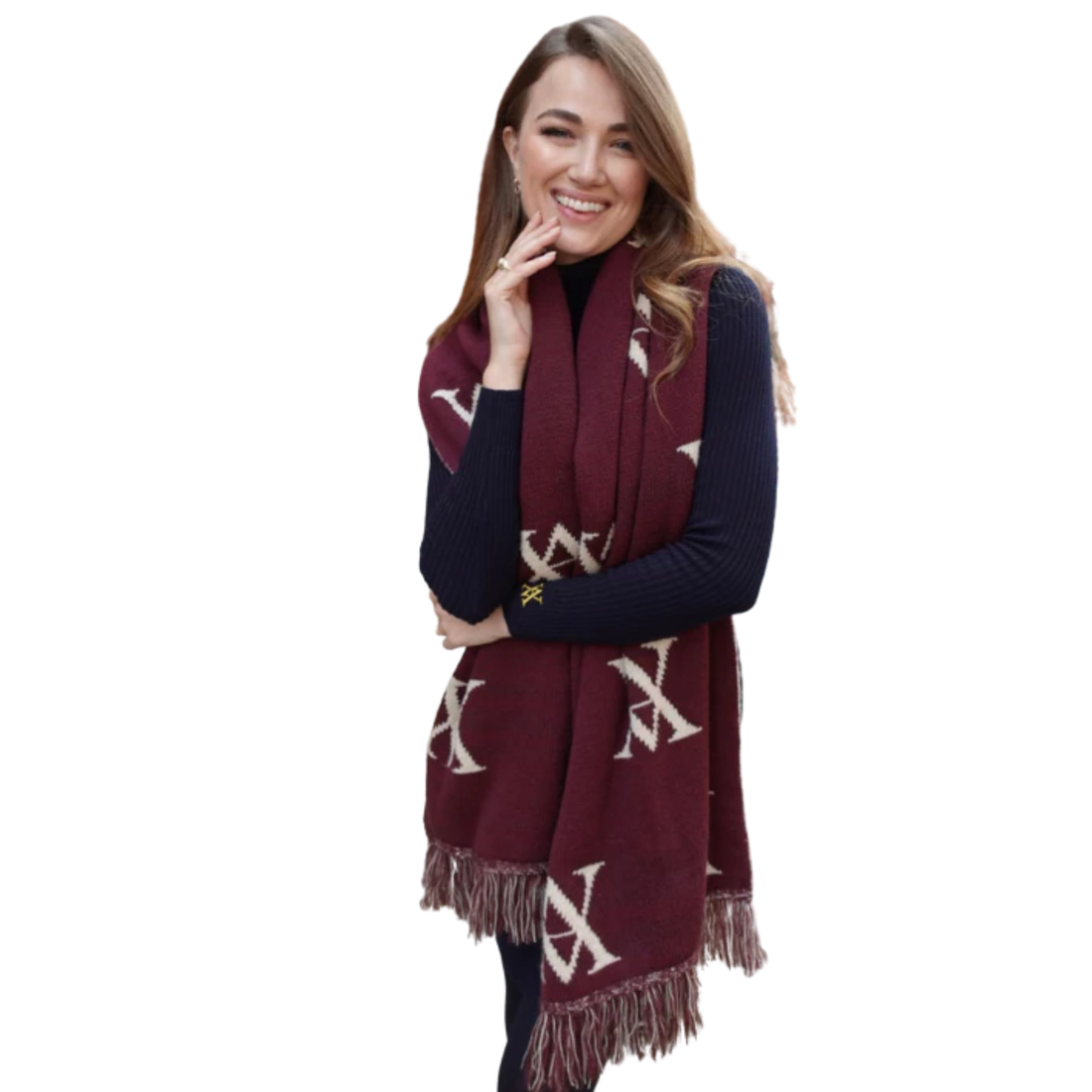VA Scarf Maroon/Stone