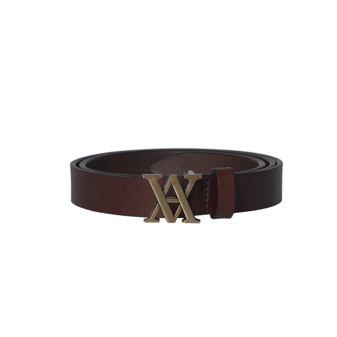 VA Slim Leather Belt Chocolate