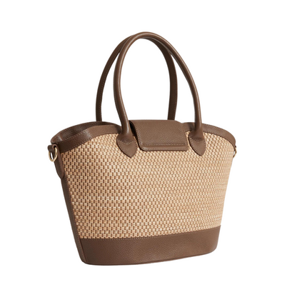 Windsor Basket Bag Tan Leather