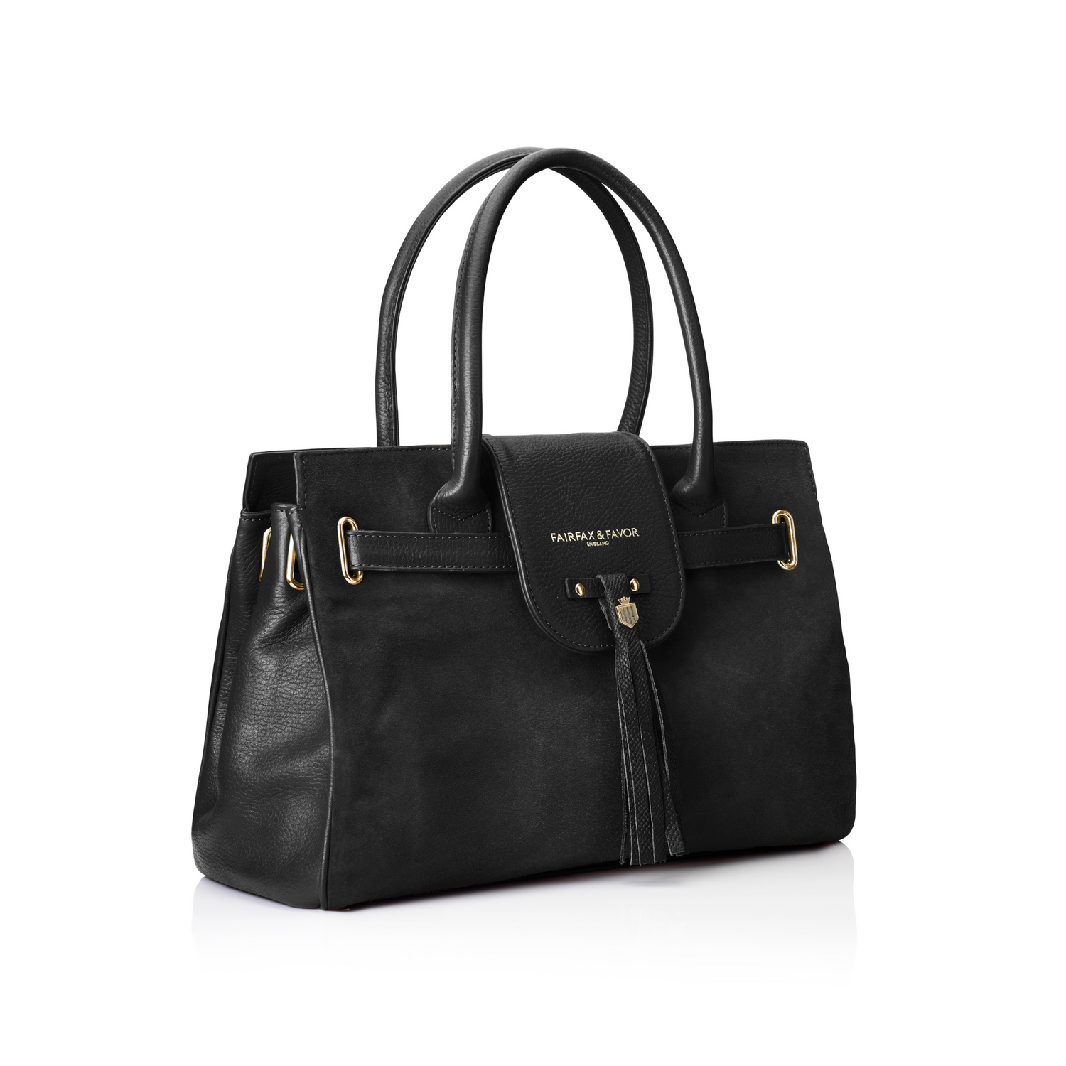 Windsor Handbag Black Suede