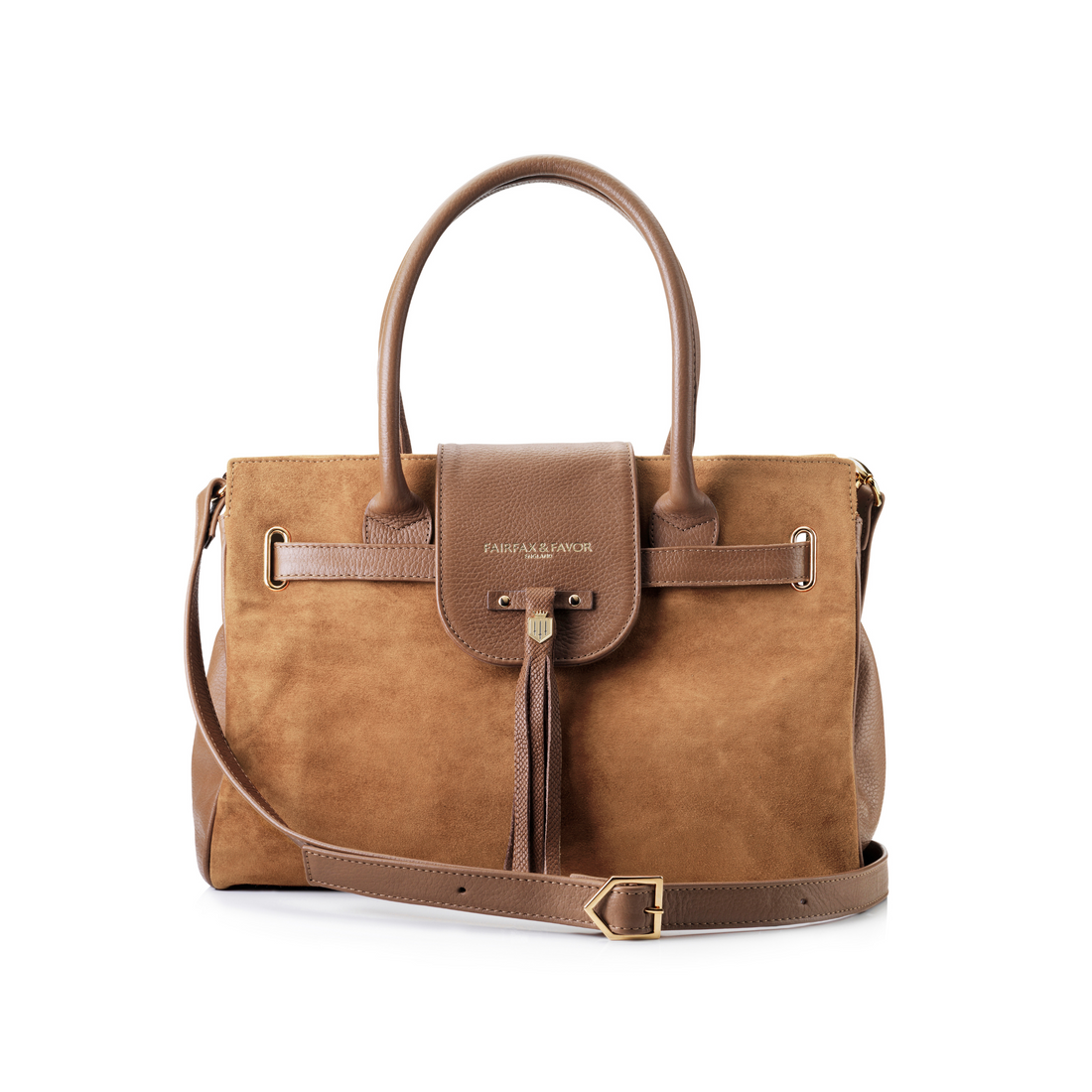 Windsor Handbag Tan Suede