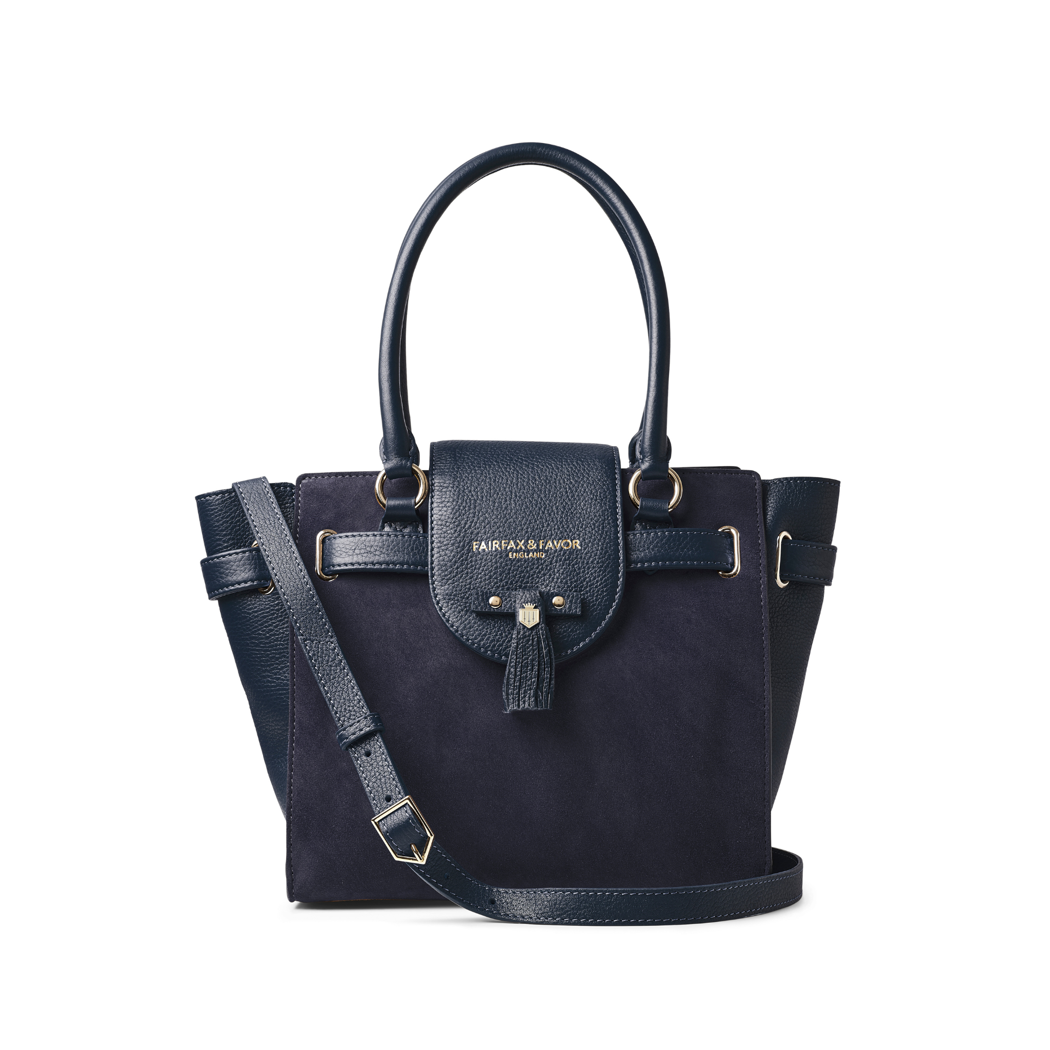 The Windsor Tote Navy Suede