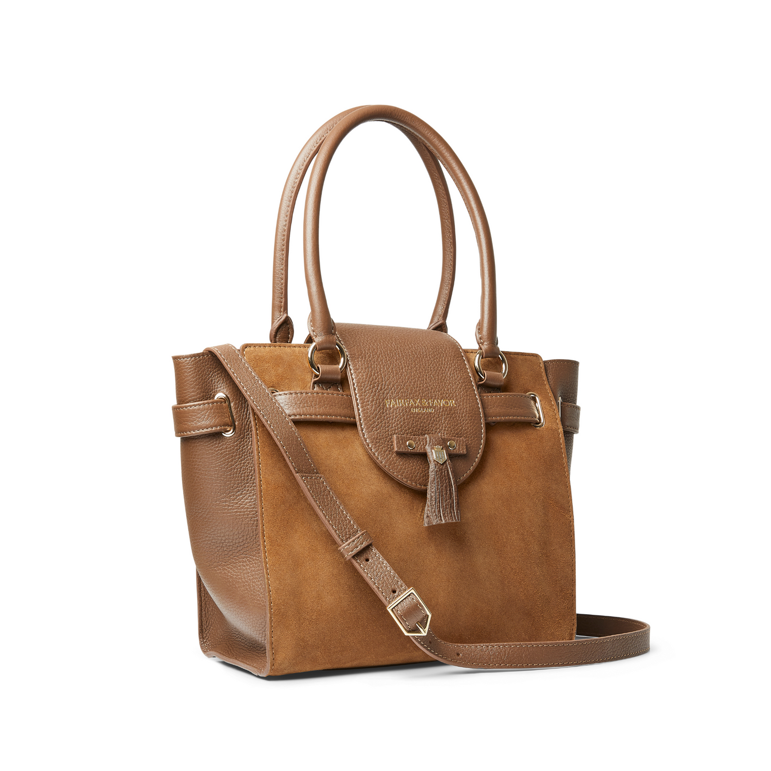 The Windsor Tote Tan Suede