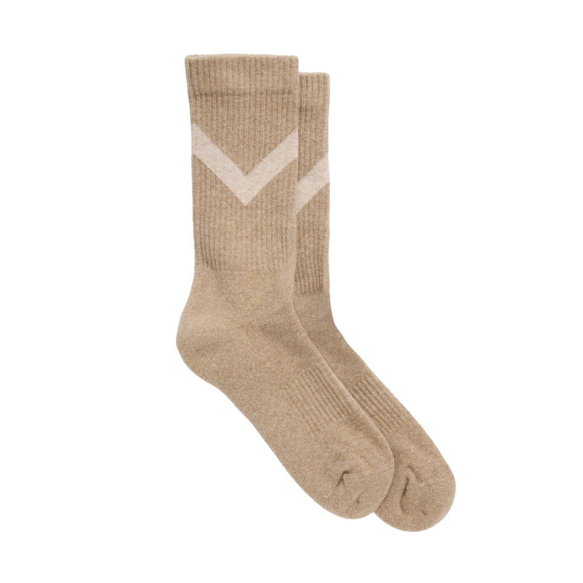 Ladies Crew Chevron Sock Taupe