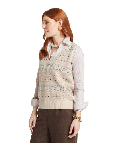 Tresness Fairness Fairisle Vest Port/Lake