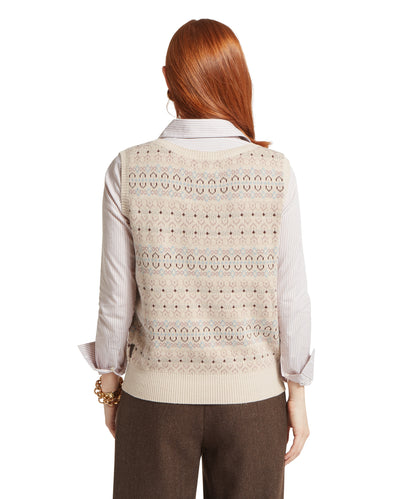 Tresness Fairness Fairisle Vest Port/Lake